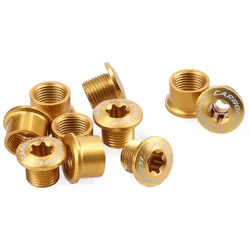 CARBON-TI Kettenblattschrauben X-Fix LK 107 mm 2x gold