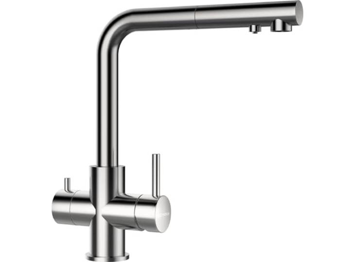 SCHOCK Küchenarmatur VITUS – Hochdruck Filterwasser Armatur aus Edelstahl mit ausziehbarer Schlauchbrause