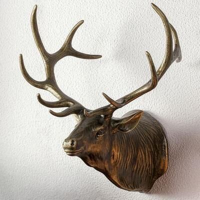 San Pacific - Ds Noble Deer Wall Sculpture Bronze , Bronze
