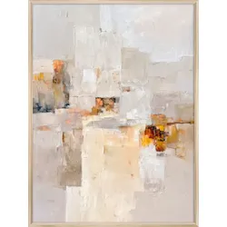 EUROART Wandbild 90 x 120 cm Neutral Fields III Kunststoff Beige