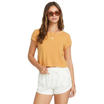 Shorts BILLABONG "Road Trippin", Damen, Gr. XXL, Normalgrößen, weiß, Obermaterial: 60% Baumwolle, 40% Viskose., Hosen Shorts