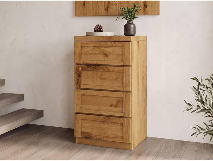 Wildeichenkommode „Susanne“ 50 cm Massivholz Wildeiche