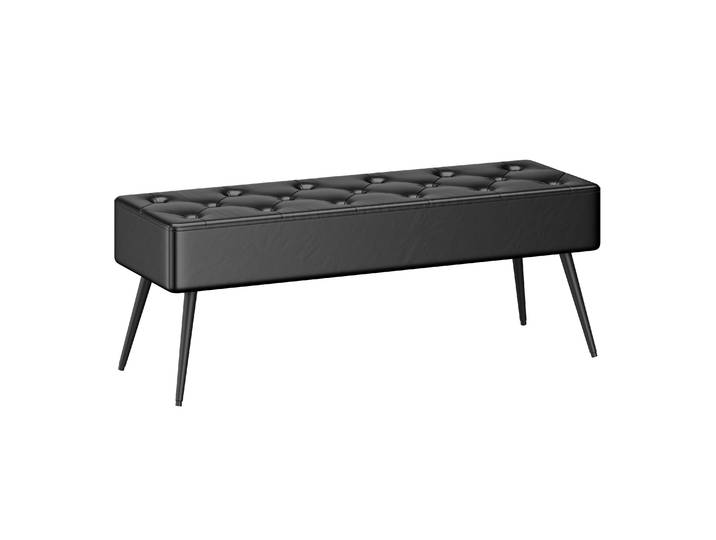 Sitzbank Leder EVERETT 113 cm schwarz
