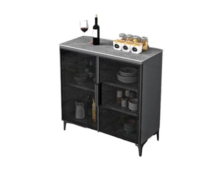BNNP Industrial Wine Bar Cabinet Weinschrank, einfacher Küchenschrank, Lagerschrank, Wohnzimmer, Wand, Teeschrank, Restaurant-Sideboard Farmhouse Spirituosenschrank -Bar Weinregal(A)