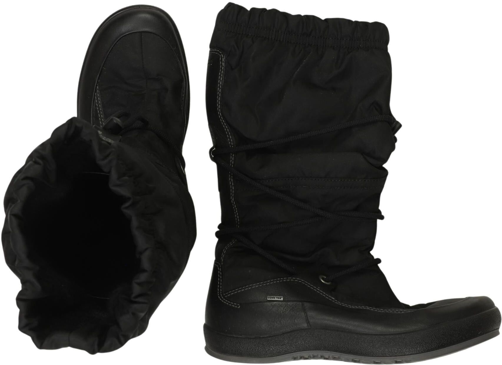 Ecco Damen Stiefel, Schwarz, Gr. EU 38, Leder / Tex / Membran - Second Hand