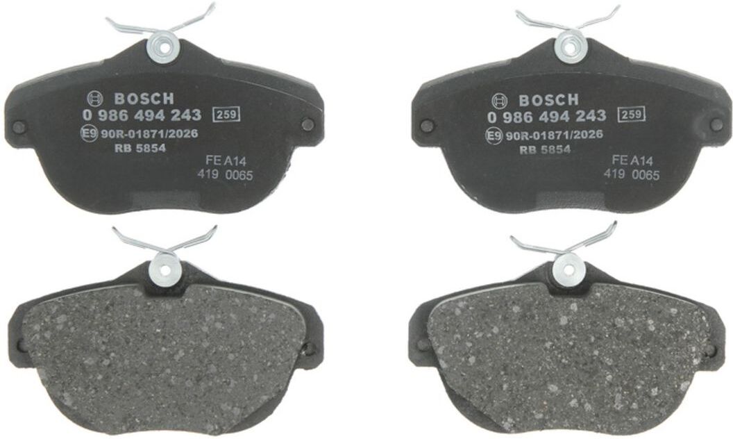 Bosch Set di pastiglie freno 0 986 494 243, posteriore