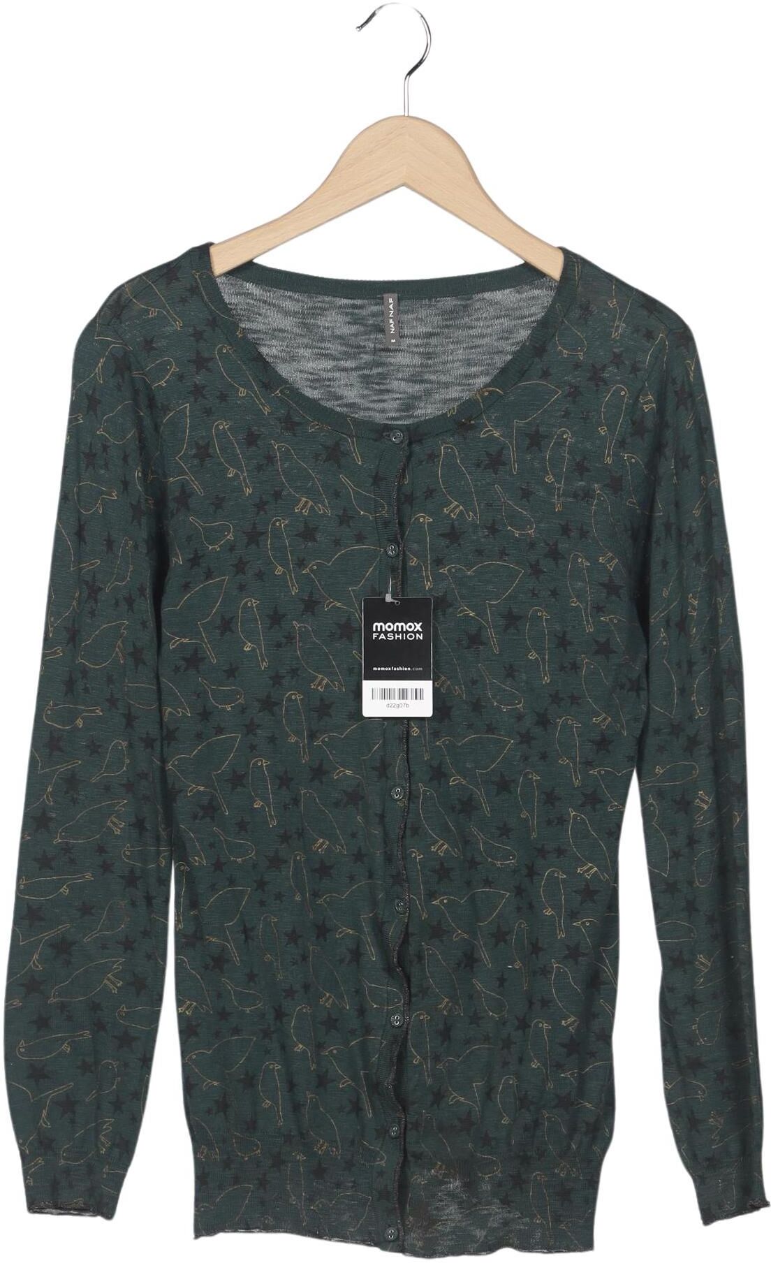 NAF NAF Damen Strickjacke, Grün, Gr. M, Baumwolle - Second Hand