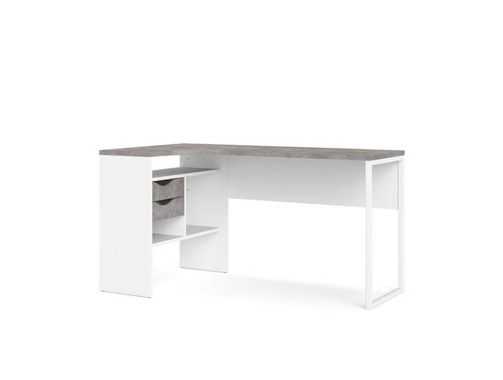ebuy24 Schreibtisch Weiß, 81x77x145 cm, Büromöbel, Schreibtische, Schreibtische