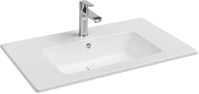 Isvea SistemaT Flat Waschtisch 10SL51081 Hahnloch, Überlauf, 81cm, weiß