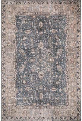Domani Grove Machine Washable Traditional At Midnight Persian Area Rug
