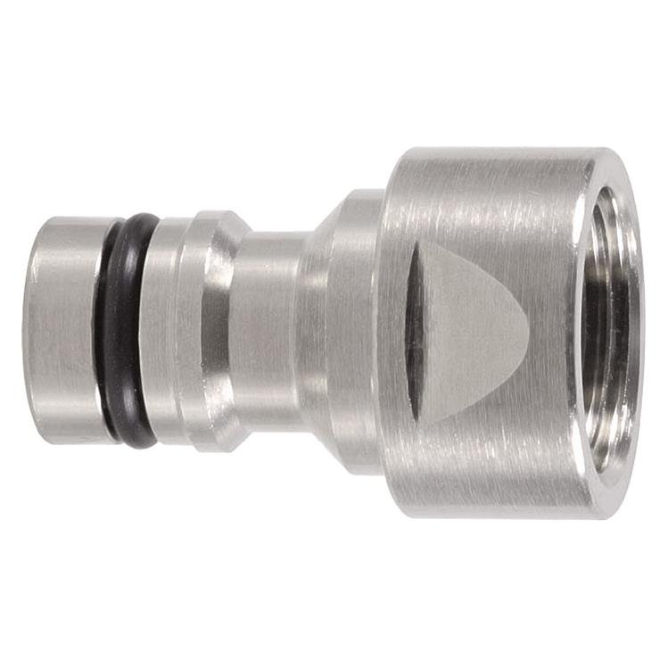 Karasto Hahnstecker GEKA plus-Stecksystem Messing vernickelt Innengewinde G 1/2 " (19.17 mm) (46.0710)