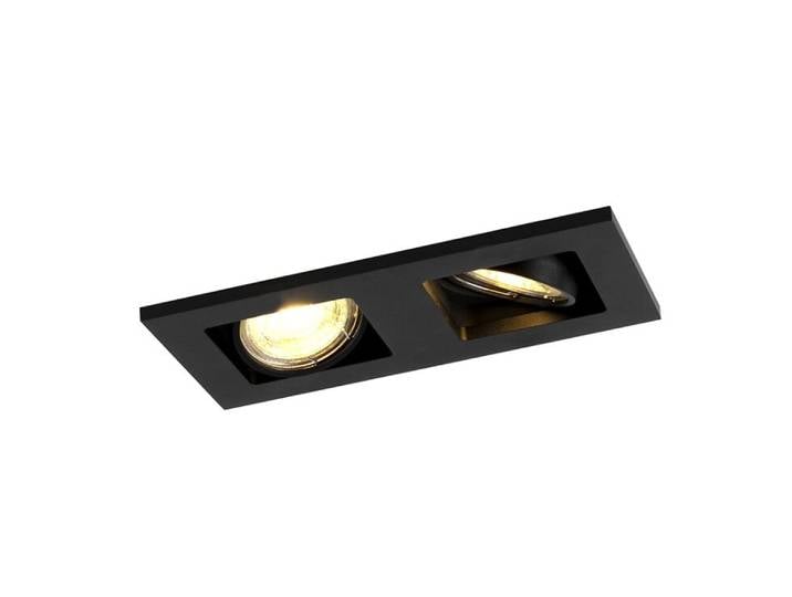 Spot encastrable intelligent moderne noir incluant 2 Wifi GU10 -