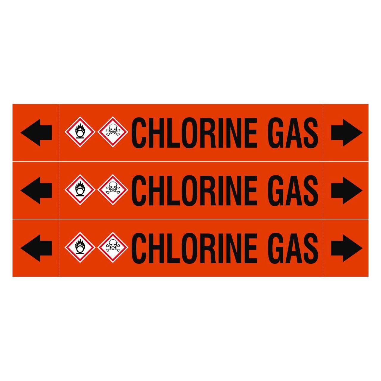 Brady ASME - Rohrmarkierer - Chlorine Gas (ASMEPM-37X230MM-CHLORINE GAS)