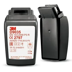 3M Secure Click Partikelfilter D9035 P3 R Partikel-Einlegefilter gegen feste und flüssige Partikel in Kunststoffgehäuse