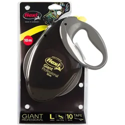 FLEXI Giant L 10m Gurt für große, kräftige Hunde bis 50 kg - schwarz