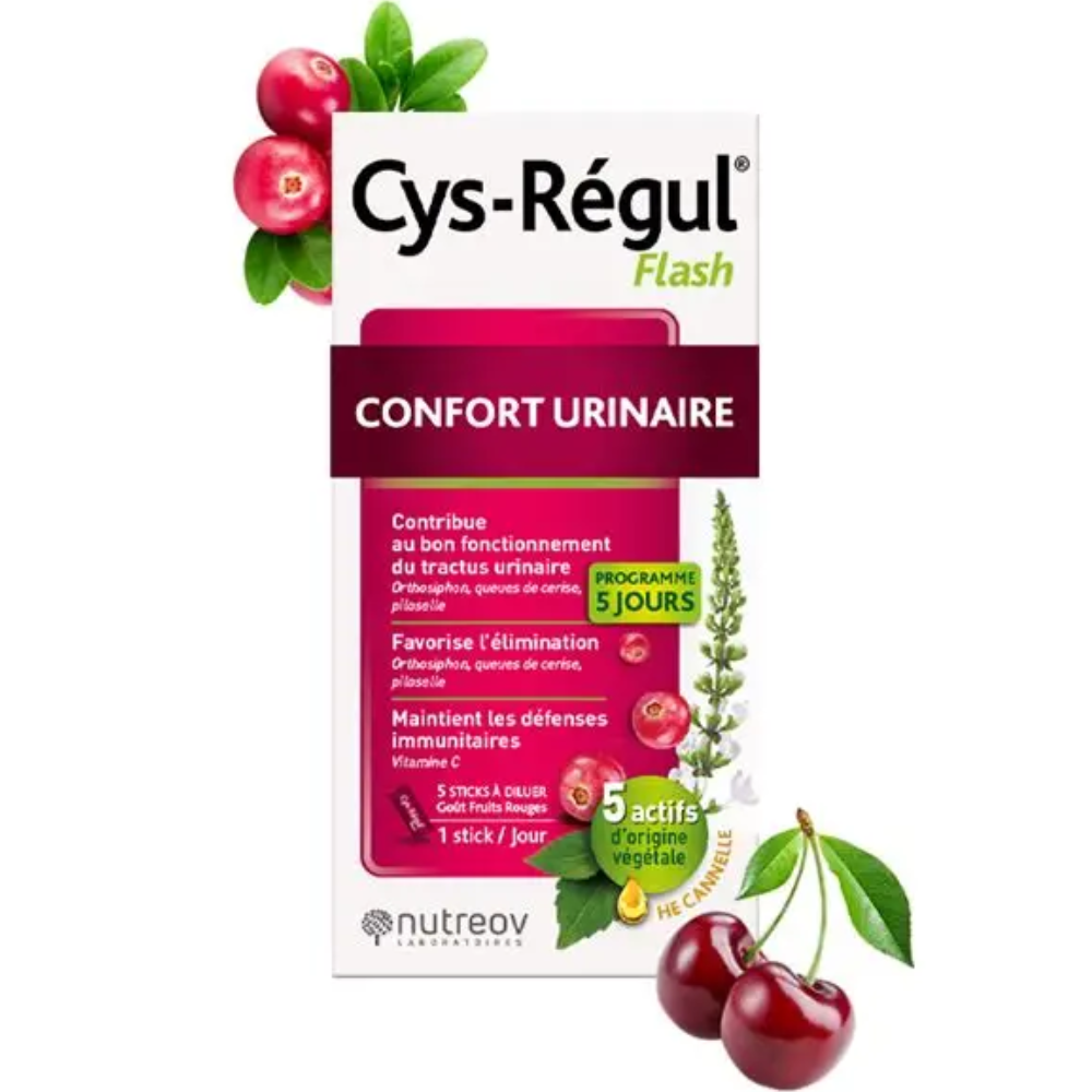 Nutreov Cys-Régul Complemento alimenticio flash para apoyar la salud urinaria 5&nbsp;un.