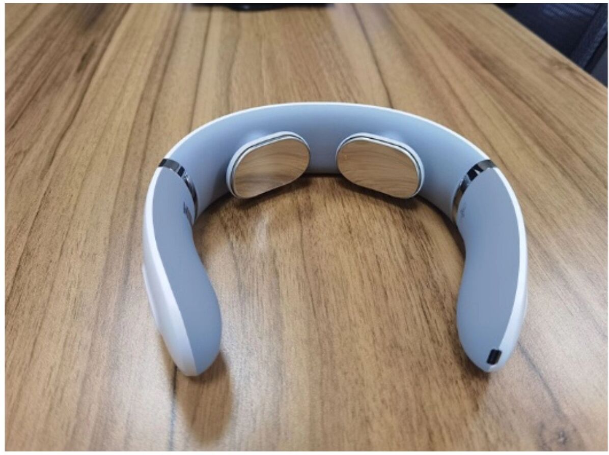 INF Bluetooth-sprachgesteuertes smartes Nackenmassagegerät mit EMS, konstant temperierter Wärme und 16-stufiger Mehrfachmassage