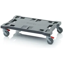 Auer Packaging, Transportwagen, AUER Transportroller Toolbox 600 x 400 mm 250 kg Traglast grau ( TB TR 64 FE ) 4x Lenk-Räder 2x (250 kg)