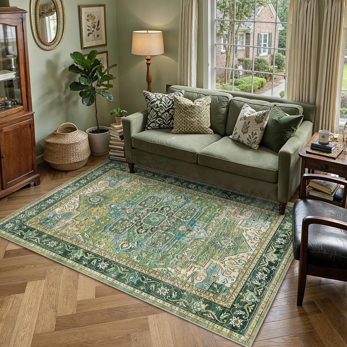Merkloos Retro Ethnic Tapijt - Rechthoekig - Voor Woonkamer, Slaapkamer of Kantoor