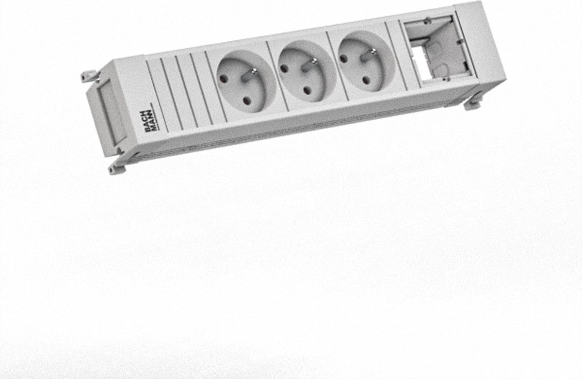 Bachmann Power Frame GST18 met 3x UTE en 1x CM, 0,2 meter, RAL9010