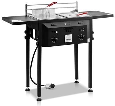 Outdoor Deep Fryer With Dual 8QT Stainless Steel Tank & Basket - N/A