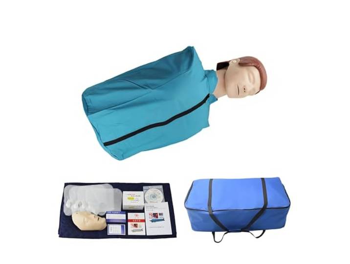 Opaeroo HLW-Puppe für die Ausbildung von Ärzten, Krankenpflegern, medizinischer Unterricht, HLW-Schnuller-Halbkörper-HLW-Puppe, Trainingspuppen-Set für Erwachsene