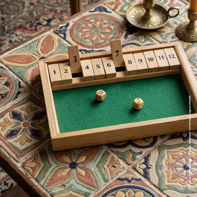 Shut the Box 12 en bois - Hot Games