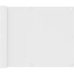 vidaXL Sichtschutz für Balkon, Weiß, 75 x 400 cm, Oxford-Stoff, Modell Brilliance Plus
