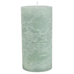IB Laursen Rustikale Stumpenkerze, Höhe 14 cm, Ø 7 cm, hellgrün