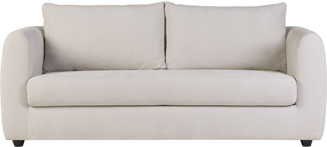 Miliboo 3-Sitzer-Schlafsofa aus sandfarbenem Samtstoff HARLO