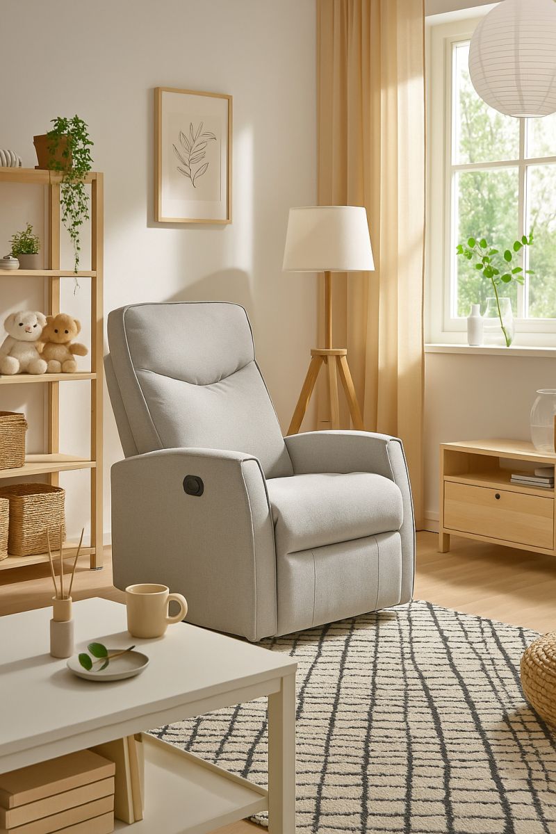 RegalosMiguel Sillón Relax Reclinable Umon Tela - Gris claro