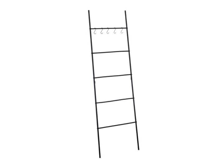 Relaxdays Schwarze Handtuchleiter mit 5 Sprossen