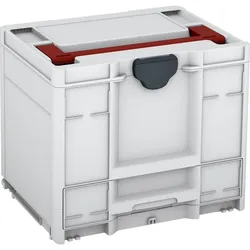 Tanos systainer3 Combi M 337 lichtgrau (RAL 7035), Verschluss anthrazit (RAL 7016), Griff karminrot (RAL 3002) - 83550048.37