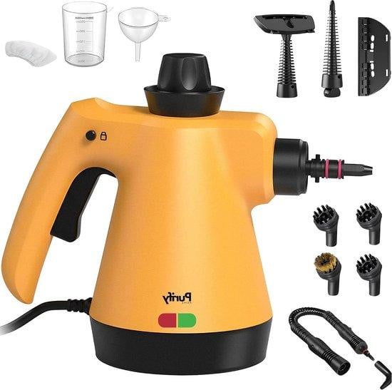 Purify Prime Handstoomreiniger met 12-in-1 accessoires en 450ml reservoir - Oranje