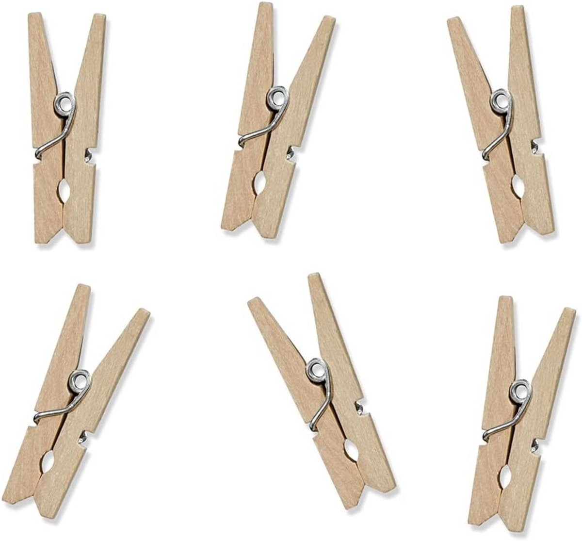 Houten Waslijnklemmen Decoratie Clips Beige 20 Stuks