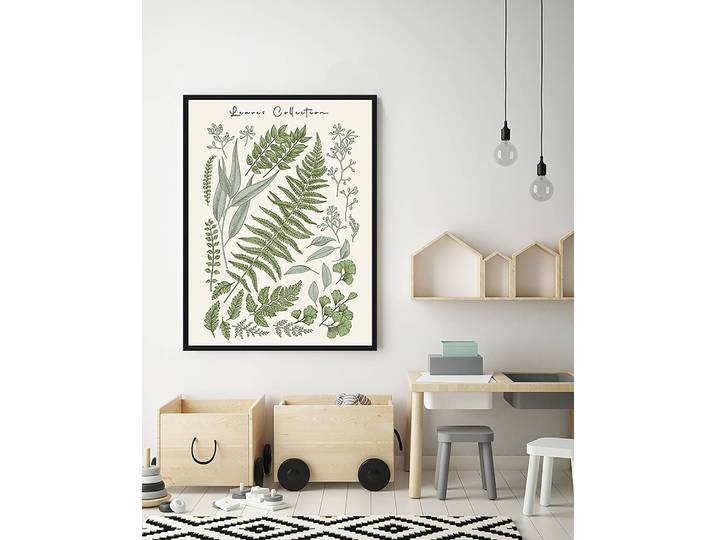 Tableau déco Leaves Collection 63 x 83cm Multicolore