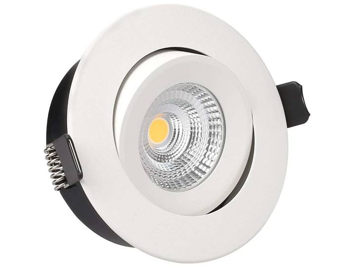 Downlight Spot encastrable 7W 3000K Tilt Blanc - Antidark - Salon / séjour - Métal