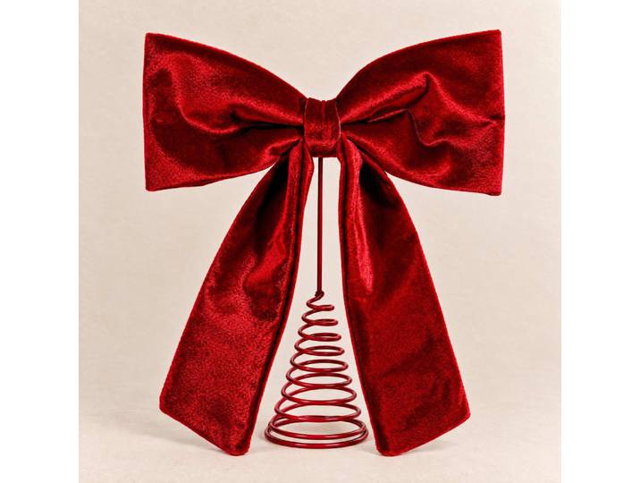 Weihnachtsbaumspitze mit roter Schleife