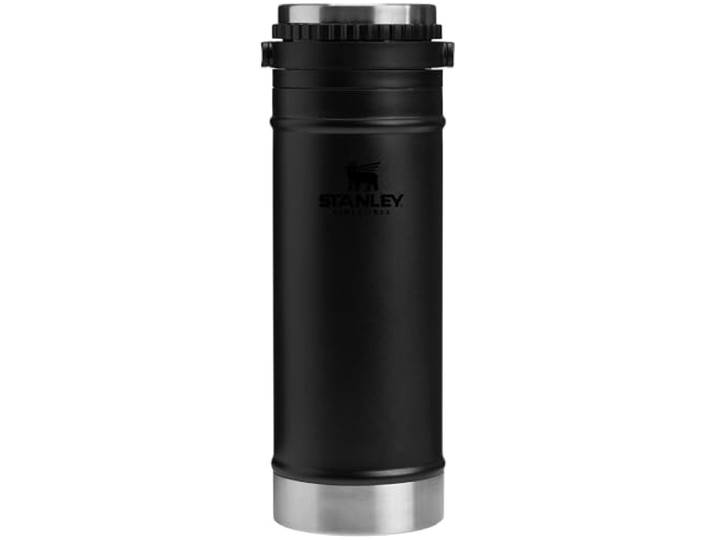 STANLEY Reisebecher mit integrierter französischer Presse, 473 ml, 5 Minuten Brühen, 4 Stunden heiß, auslaufsicherer Deckel, Netzfilter für Kaffeesatz, isolierter Edelstahl-Kaffeemaschine, BPA-frei