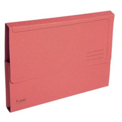 Exacompta 10er Packung Aktenmappen mit Verschlußkappe aus Recycling-Karton 290g Forever, für Format DIN A4