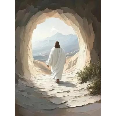 Sacred Heart & Holy Shepherd Canvas Art | Religious Belief Wall Decor style 14 31 X 47 In