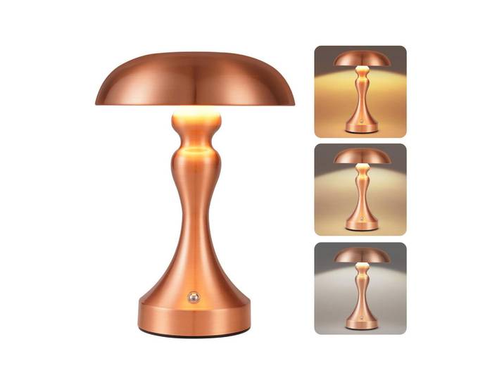 Nettlife Led-Tischleuchte Ableiter 15.5/15.5/22cm, Bronzefarben, Metall, LED integrated, 15.5x22x15.5 cm, Lampen & Leuchten, Innenbeleuchtung, Tischlampen