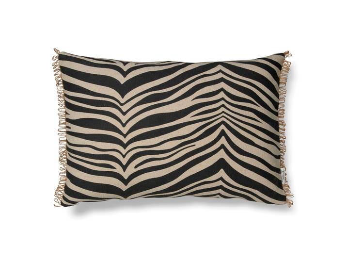 Classic Collection Coussin Zebra 40x60 cm Noir