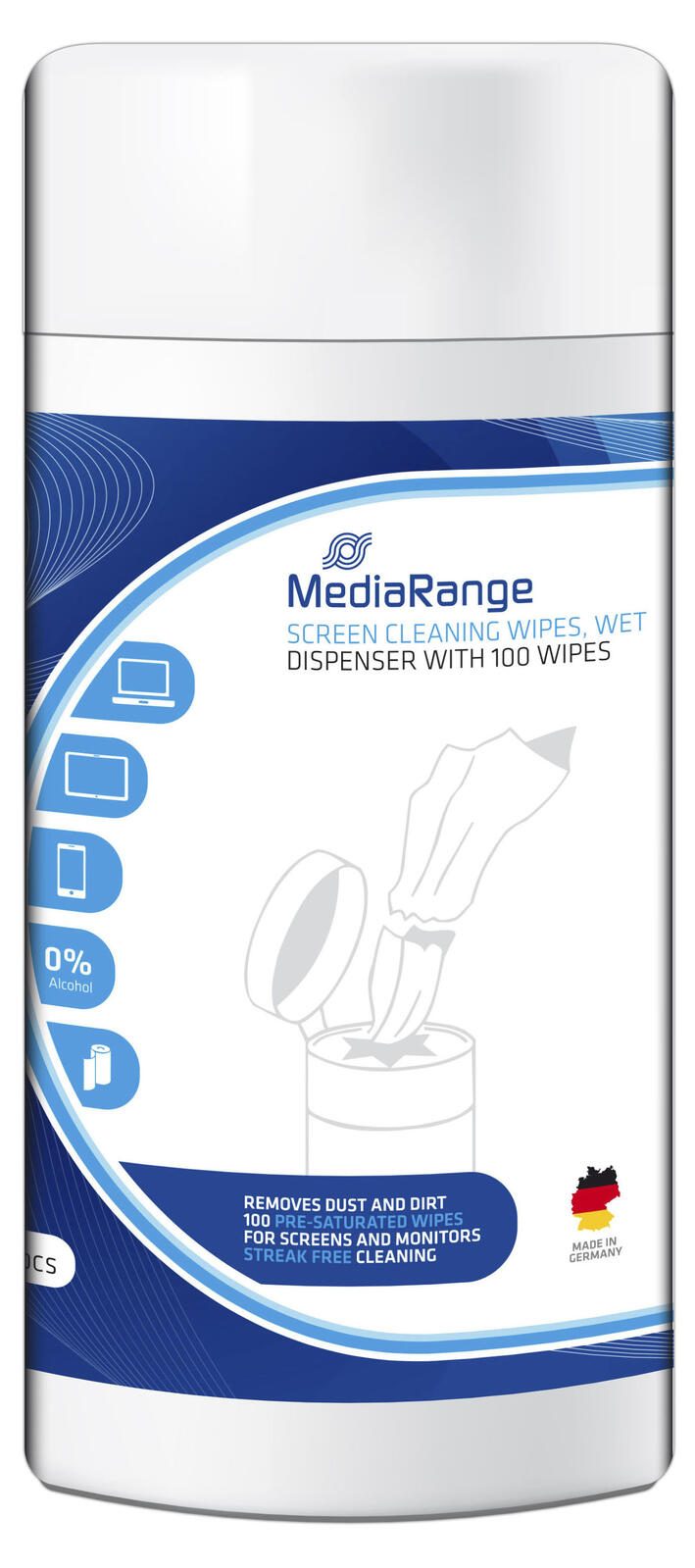 MediaRange Bildschirm-Reinigungstücher 1-lagig MR720