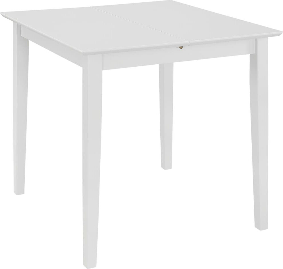 Brambly Cottage Grady 80 " Extendable Rectangular with Solid Wood Base Dining Table White/White