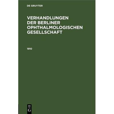 1910, Gebundene Ausgabe von , De Gruyter, 978-3-11-266827-6