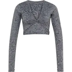 ADIDAS Damen Shirt PrimeLift Workout Snake Twist, Größe XXL in Grau Grau