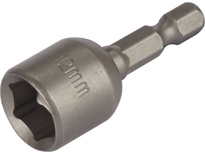wolfcraft - Dopsleutel 12 - Magnetische Bit met HEX opname voor schroevendraaier - 1380000