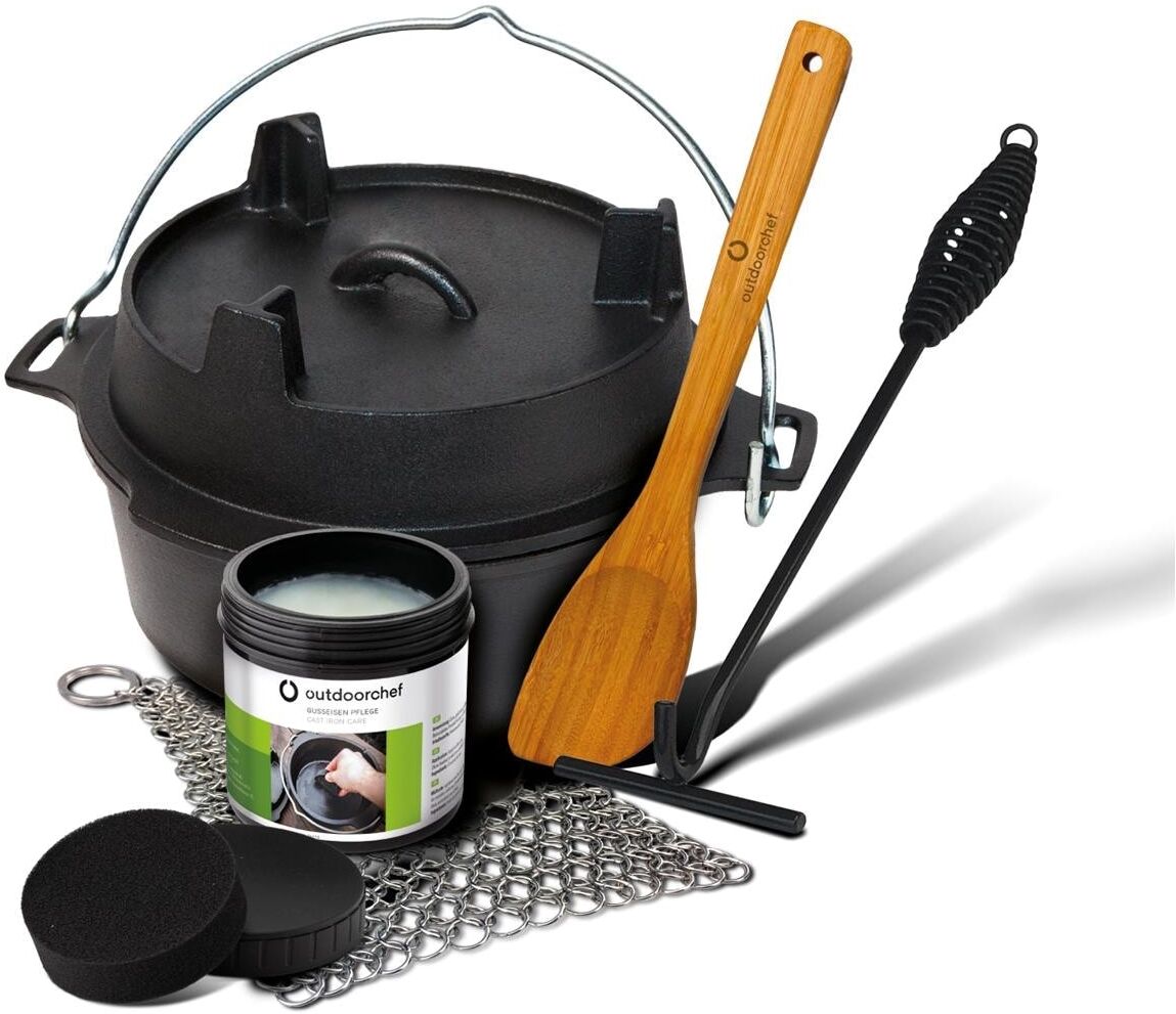 Grilltopf OUTDOORCHEF "Oven Set No. 4 3,8 l", schwarz, Töpfe, Grilltopf schwarz Einheitsgröße