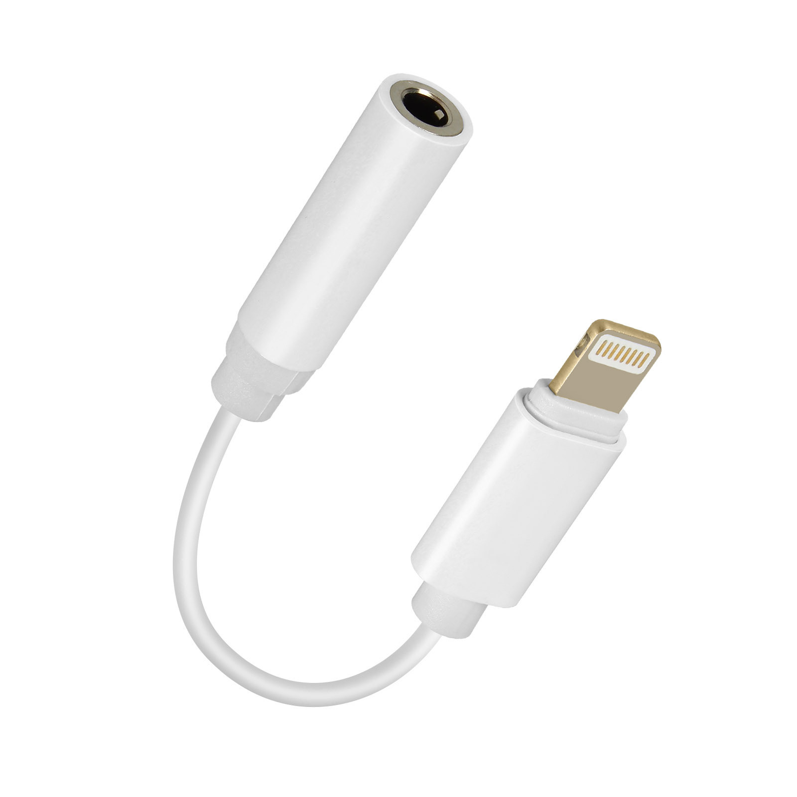 Avizar compacte audio-adapter van Lightning naar 3,5 mm jack, wit